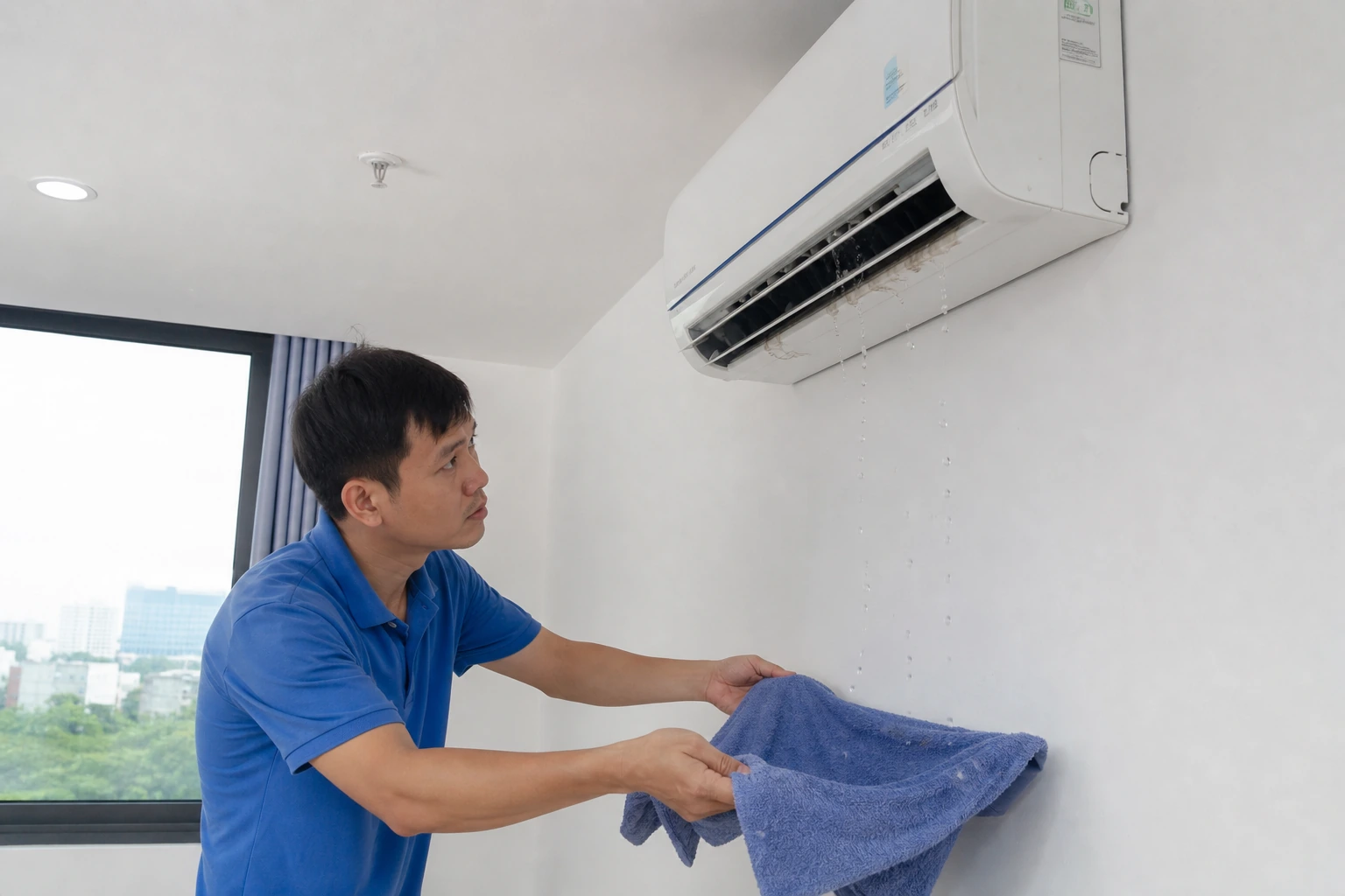 Máy lạnh bị chảy nước tại nhà cần xử lý kịp thời