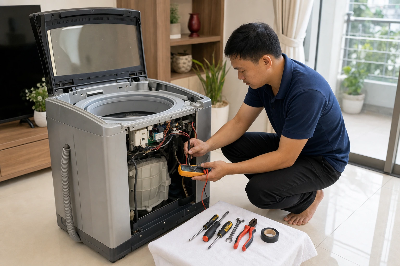 Quy trình bảo trì máy giặt chuyên nghiệp tại Vũng Tàu