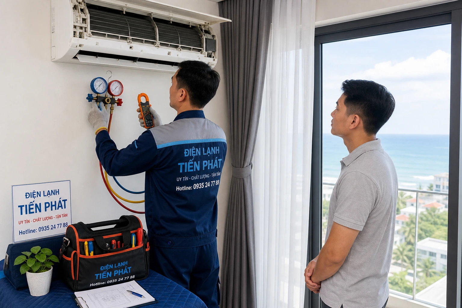 quy trình sửa máy lạnh không lạnh tận nơi