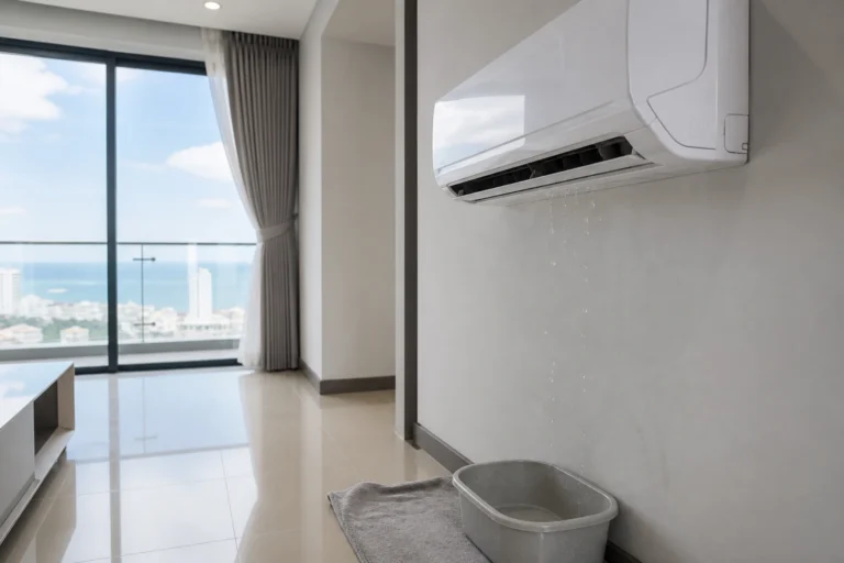 Máy lạnh bị chảy nước trong phòng tại Vũng Tàu