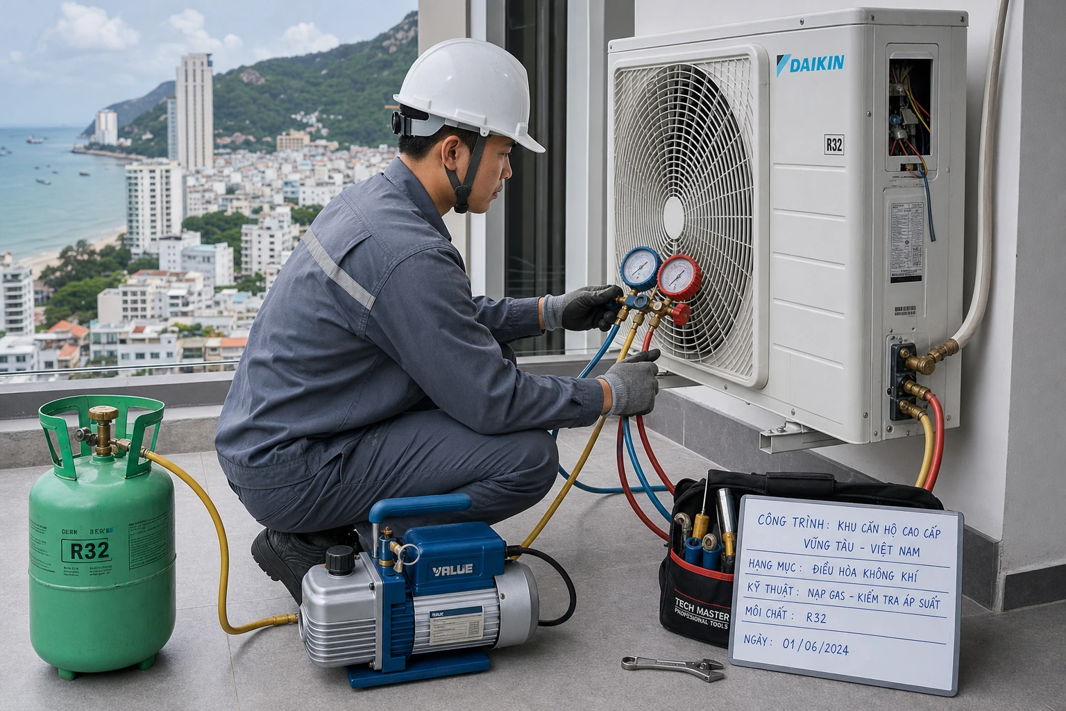 Nạp gas máy lạnh đúng kỹ thuật sau khi xử lý rò rỉ
