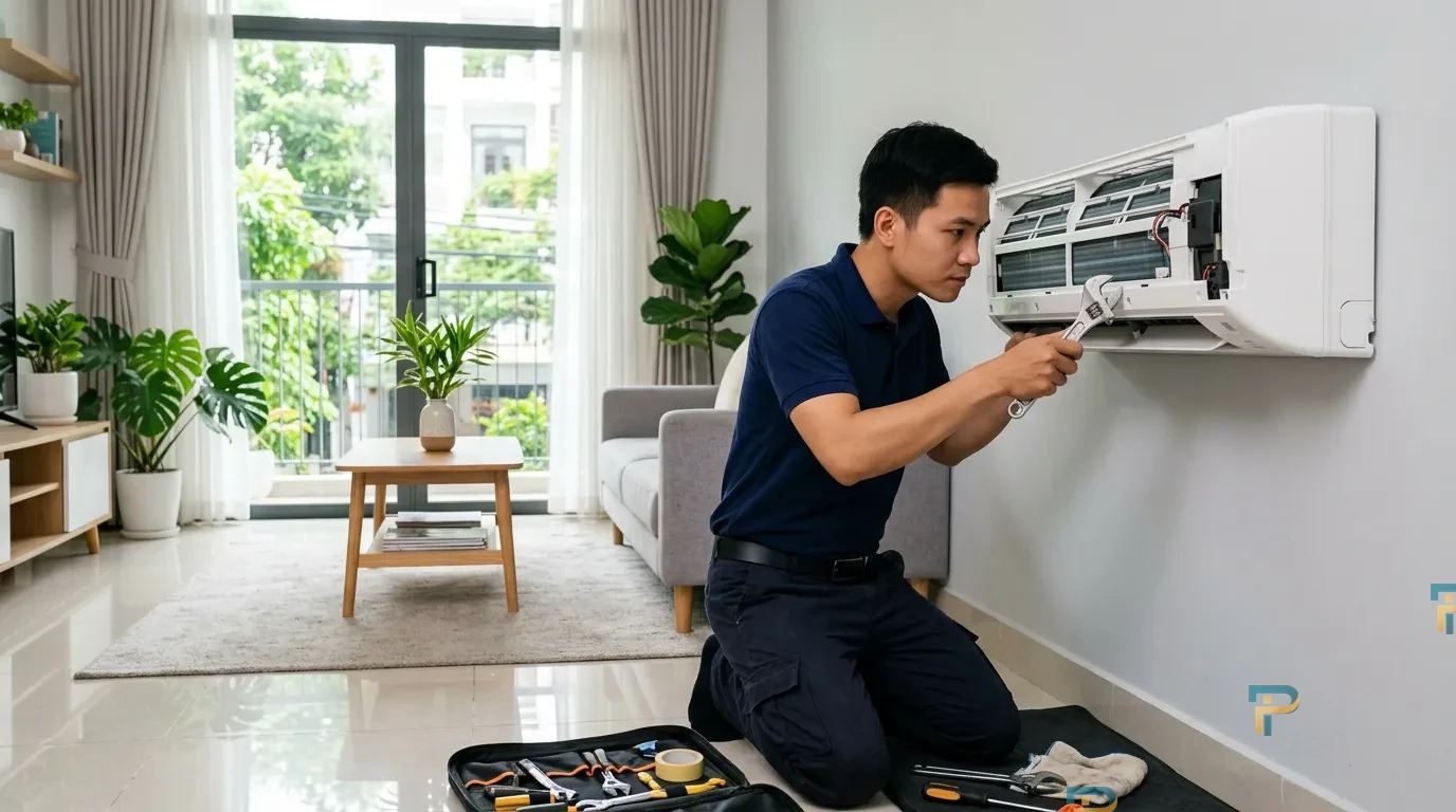 Thợ sửa máy lạnh tại nhà ở Vũng Tàu
