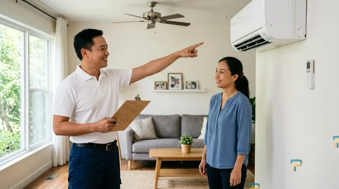 Thợ kiểm tra và báo giá sửa máy lạnh tại nhà