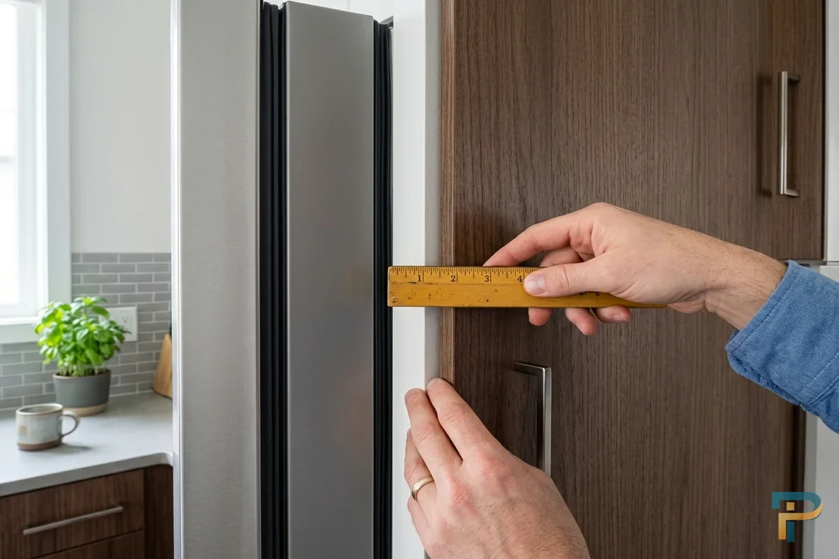 Đo khoảng cách hở tản nhiệt hai bên hông tủ lạnh đúng chuẩn