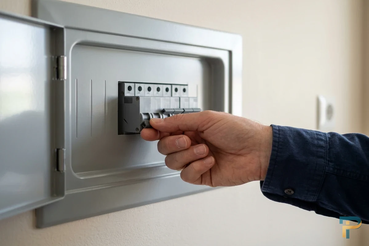 Ngắt cầu dao aptomat cách ly nguồn điện khi bếp từ bị nứt kính