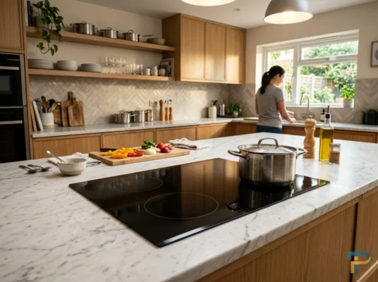 Mặt kính vùng nấu sau khi tắt bếp từ nấu xong có nên rút điện không