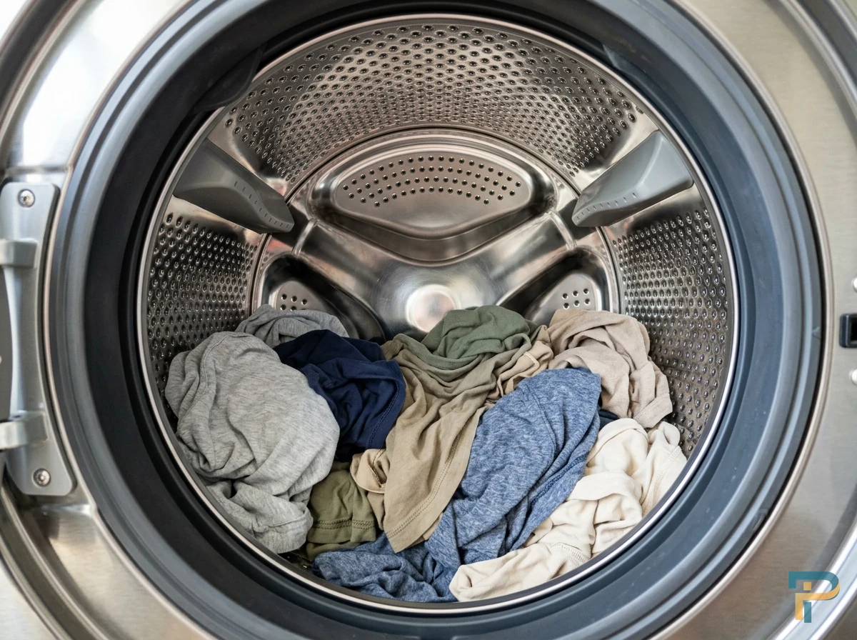 Phân bổ đều quần áo tránh máy giặt bị rung lắc mạnh khi vắt