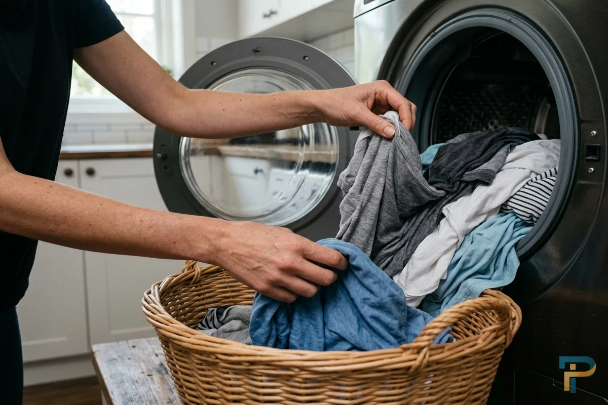 Nhẹ nhàng gỡ tơi quần áo khi máy giặt bị xoắn quần áo